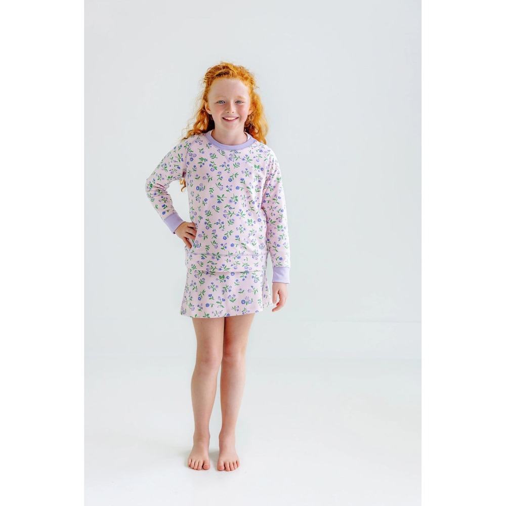 The Beaufort Bonnet Company Girls Pink Floral Sweatshirt and Skort Set Size 8